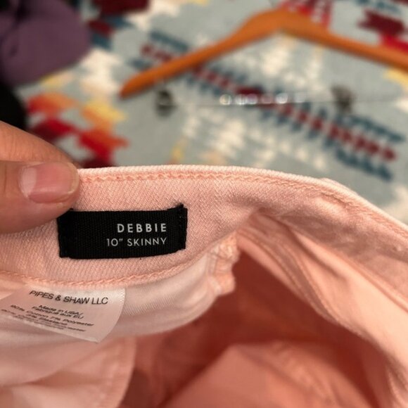 Sold!!! Veronica Beard skinny jeans distressed pink color women’s size 27 - Picture 5 of 5